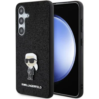 Karl Lagerfeld Glitter Ikonik Logo Case for Samsung Galaxy S24+ Black