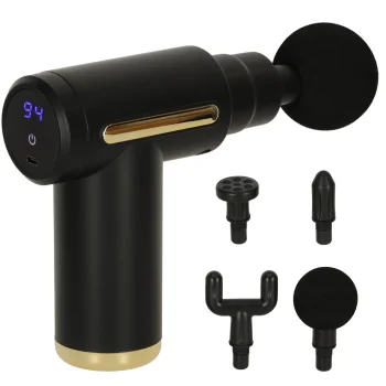 Massage Gun for Back and Body 4 in 1 LED Display Black