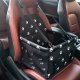 Car pet carrier bag with safety leash for dogs, black