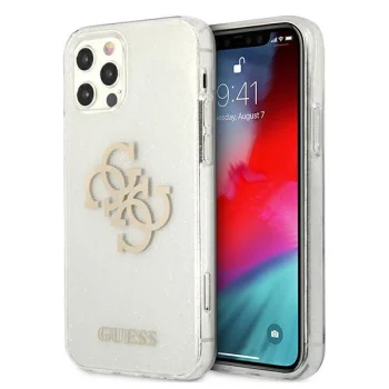 Guess iPhone 12 Pro Max Case Glitter 4G Big Logo, Transparent