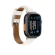 AmazingThing Class Band Leather Strap for Apple Watch 45 / 46 / 49 mm - Light Beige