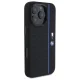 BMW iPhone 16 Pro Case Silicone Hexagon Blue Line MagSafe, Black
