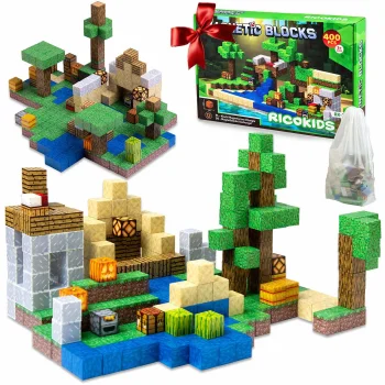 Ricokids RK-785 magnetic building blocks, 400 cubes, 2 x 2 cm