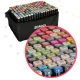 Double-Sided Alcohol Markers in Case 204 pcs + Stand