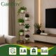 Gardlov 120 cm 7-Tier Metal Plant Stand, White/Wood