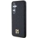 DKNY Samsung Galaxy S24+ Case Leather Monogram Pattern MagSafe, Black