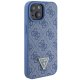 Guess GUHCP15SP4TDPB iPhone 15 6.1" blue/blue hardcase Leather 4G Triangle Strass