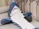 Warm Shark Blanket Hoodie, Wearable Onesie Costume Sleeping Bag, XL