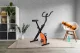 Folding exercise bike with mechanical resistance and computer ModernHome, orange