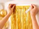 Foil Fringe Party Curtain Photo Backdrop 100x180cm, Gold