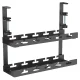 Maclean MC-104 B Under-Desk Cable Organizer, 2 Levels, Black