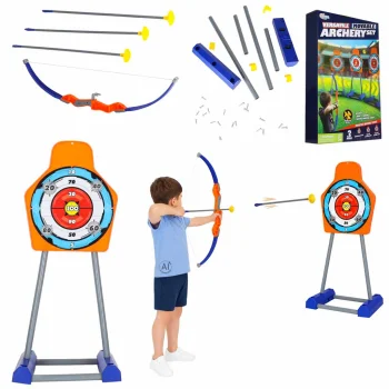 Kids Archery Set with Moving Target, Bow and Suction Cup Arrows
