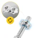 Dumbbell Bar Handles with Collars 4FIZJO 48 cm 25 mm 2 pcs