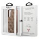 Guess Samsung Galaxy S23 Case 4G Metal Gold Logo Brown
