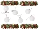 Christmas Tree Baubles 3cm, 36 Pcs, Silver and White