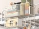 Hanging Wall Shelf / Organizer with 3 Hooks, Loft Style