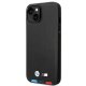 BMW iPhone 14 Plus Case Leather Stamp Tricolor, Black