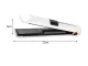Wireless Ceramic Hair Straightener 2in1 with LCD and Power Bank Function, White