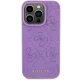 Guess iPhone 15 Pro Max Case Leather 4G Stamped, Purple