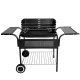 MultiGarden Charcoal BBQ Grill with Metal Shelves and Wheels