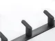 Wall-Mounted Clothes and Towel Rack, 3 Hooks, 24.5 cm, Black