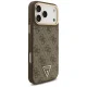 Guess 4G Triangle Logo & Big Strap Metal Buttons MagSafe Phone Case Cover iPhone 17 Pro Max - Brown
