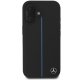 Mercedes iPhone 16 Case Blue Line Leather MagSafe, Black
