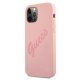 Apple iPhone 12 Pro Max 6.7\'\' Guess Script Vintage Case Cover (GUHCP12LLSVSPI), Pink