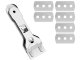 Scraper for induction and ceramic cooktops with 6 replacement blades, black