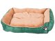 Plush pet bed with cushion for small dogs and cats, 50x40 cm, green