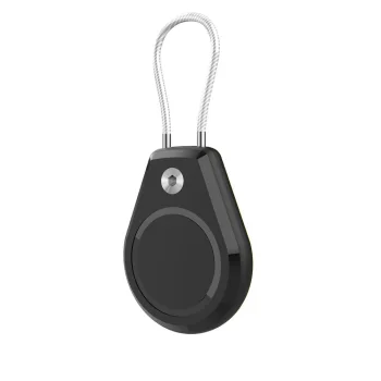 Waterproof Case for Apple AirTag with Steel Cable WAT-61-0Y1S - Black
