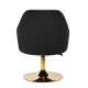 Ergonomic Velvet Swivel Chair 4Rico QS-BL14G, Black
