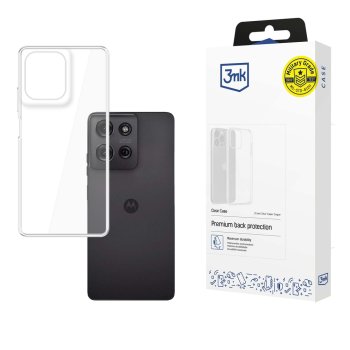 3Mk Protection Clear Case for Motorola Moto G75, Transparent