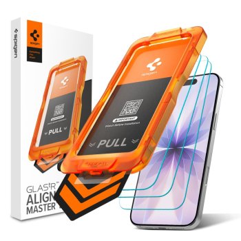 Tempered Glass Spigen iPhone 17 AlignMaster 3-Pack