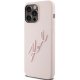 Apple iPhone 15 Pro 6.1\'\' Karl Lagerfeld Silicone Karl Script Cover Case, Pink