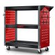 Humberg HM-515 Tool Cart, 3-Tier Rolling Utility Cart for Workshops, 300 kg Capacity