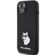 Karl Lagerfeld iPhone 15 Plus Case Silicone Metal Pin, Black
