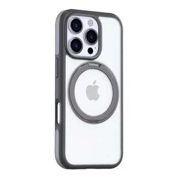 Torras Ostand R Fusion Case for iPhone 16 Pro, Gray