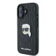 Karl Lagerfeld iPhone 16 Case Monogram Karl Head Pin, Black