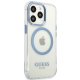 Apple iPhone 13 Pro 6.1\'\' Guess Metal Outline Magsafe Case Cover, Blue
