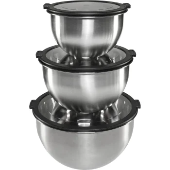 Bowl Set Gefu MONDI with Lids, 3 Pieces, Grey/Silver