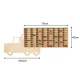 Kruzzel Wooden Toy Car Shelf TIR, 80 Compartments, Beige