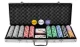 Poker Texas Hold’em Game Set 500 13g chips with denominations and aluminum suitcase