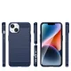 Dėklas iPhone 14 Carbon Case, lankstus TPU gelinis nugarėlės dėklas, mėlynas