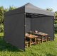 Replacement Canopy for Garden Gazebo 3x3m MultiGarden 420D PVC, Grey