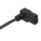 Maclean MCTV-854 Angled Power Cable, CEE 7/7 Schuko to C13, 3m, Black