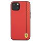 Ferrari iPhone 13 mini Case On Track Carbon Stripe, Red