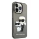 Karl Lagerfeld Glitter Karl&Choupette Case for iPhone 14 Pro - Black