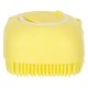 Silicone Pet Grooming Brush for Dogs and Cats with Shampoo Dispenser, Yellow