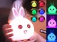 Kids LED Night Light Bunny, Silicone, RGB Touch, USB, White